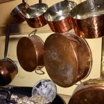 Copper pots and porridge in the kitchen. SS Great Britain