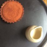 Chocolate fondant tart with Szechuan pepper custar