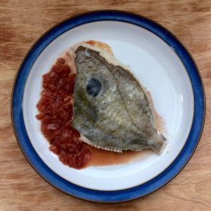 A delicious dish of John Dory with Rose Sauce
