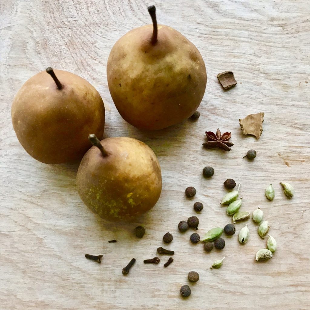 Gloucestershire pears and spices for the recipe