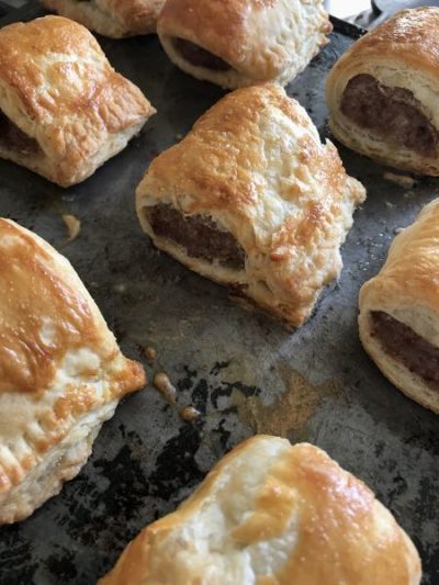Sausage Rolls with Rough Puff Pastry