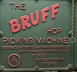 The Bruff was made in the same village as the hop farm