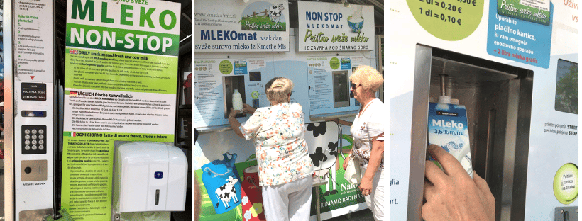 The milk vending machine in Ljubljana's market square