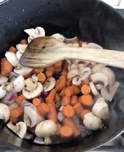 Fry the vegetables