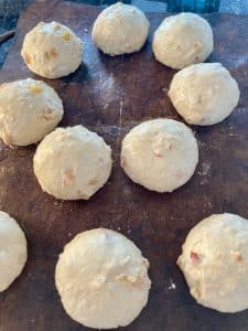 Place balls of dough